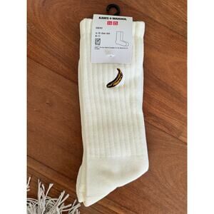 Uniqlo x Kaws x Andy Warhol White Socks (Adult 8-11 New With Tags) Brand New NWT